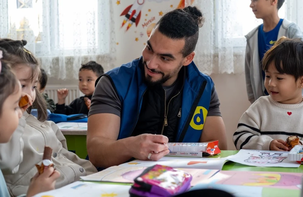 Engaging with children in classroom