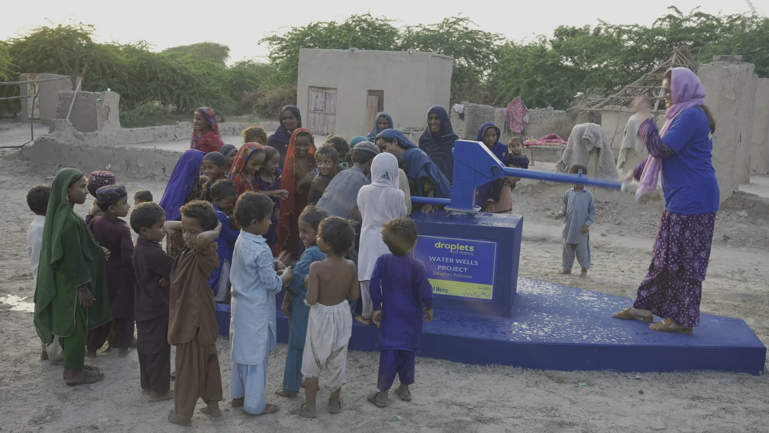 Children with clean water on their doorstep